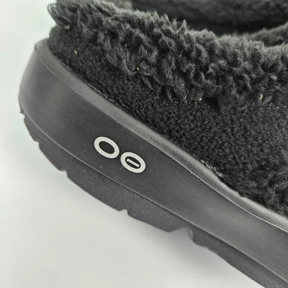 OOFOS OOcoozie Mule Shoe Black Sherpa US 7/EU 38 - Picture 3 of 10